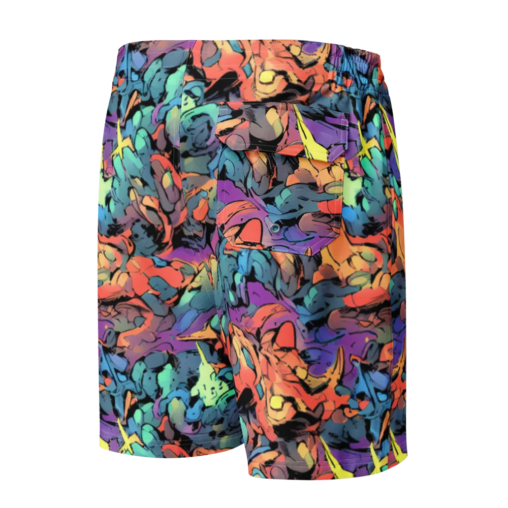 Prismatic Crush on Men's Board Shorts — Back