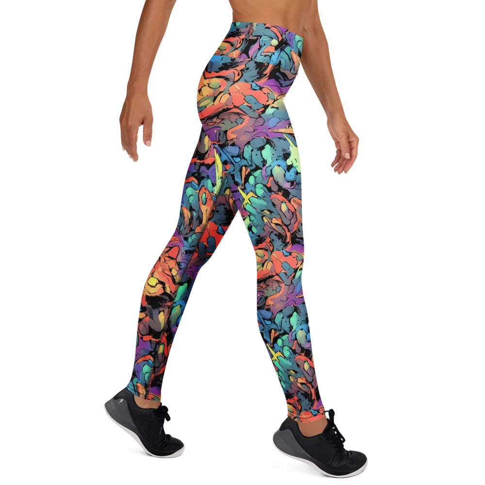Prismatic Crush on Yoga Leggings — Right