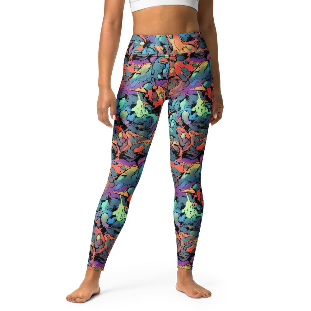 Prismatic Crush on Yoga Leggings — Front