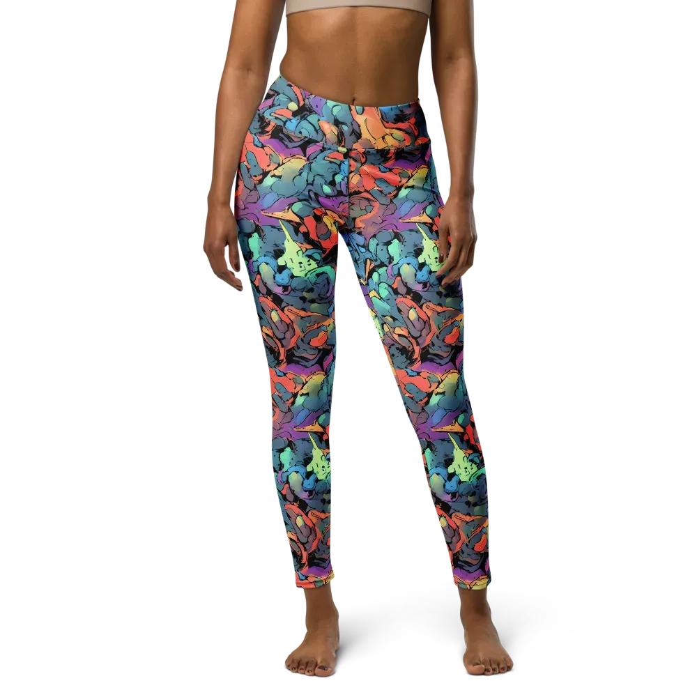 Prismatic Crush on Yoga Leggings — Front
