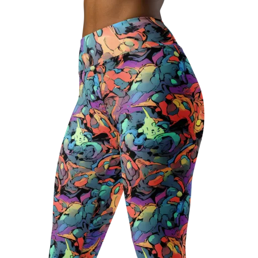 Prismatic Crush on a Yoga Leggings