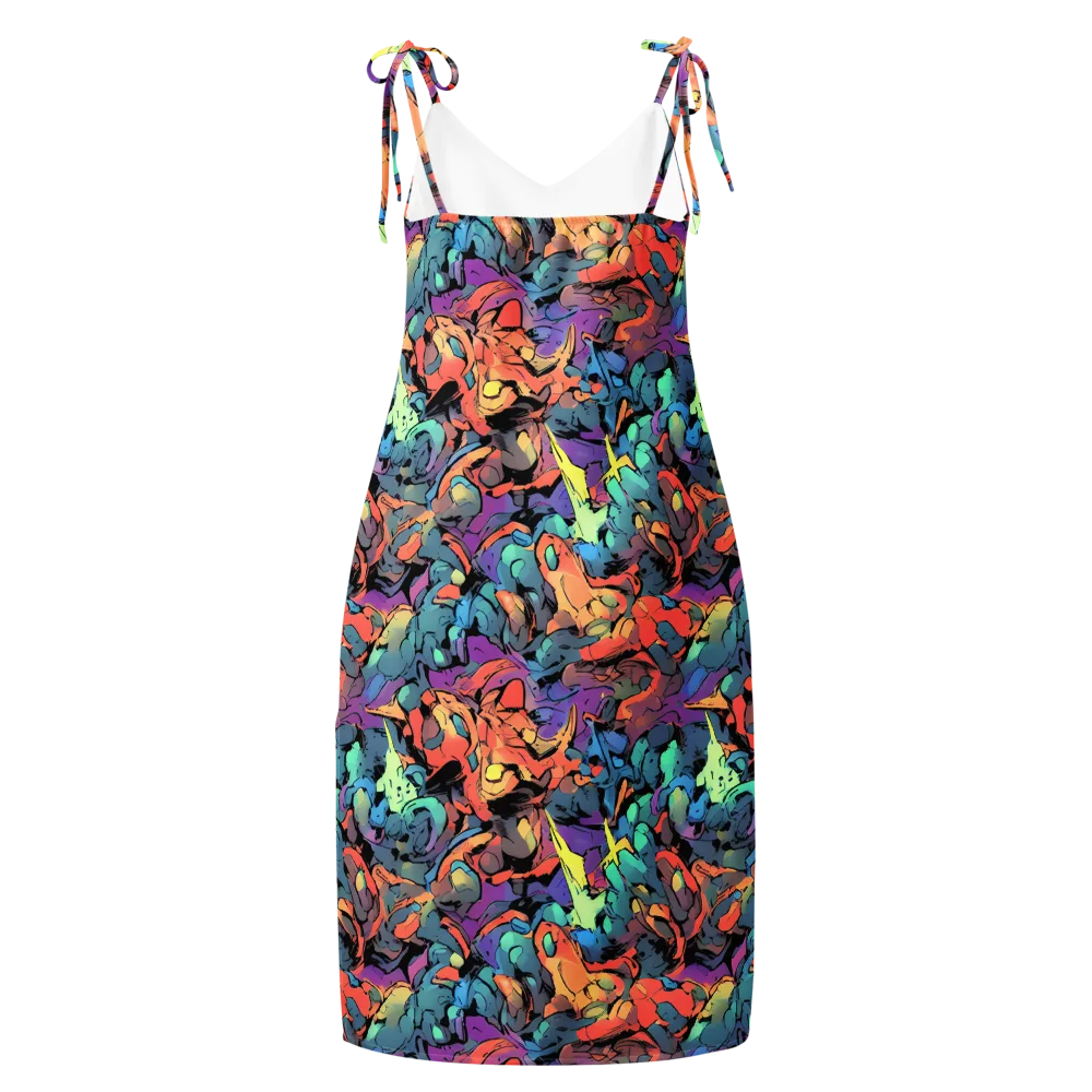 Prismatic Crush on Slip Dress — Back
