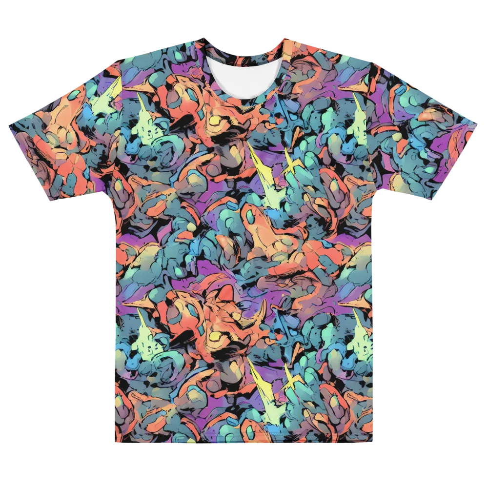 Prismatic Crush on Men's Cotton Crew Neck T-Shirt — Front