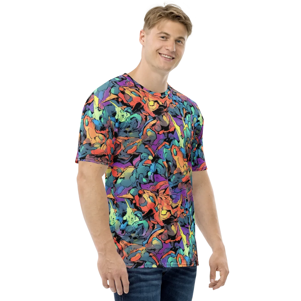 Prismatic Crush on Men's Crew Neck T-Shirt — Right