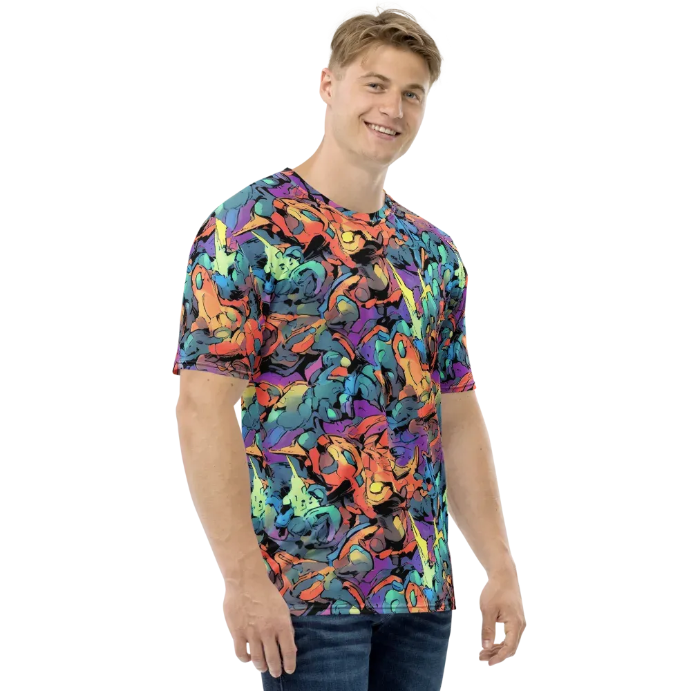 Prismatic Crush on Men's Crew Neck T-Shirt — Right