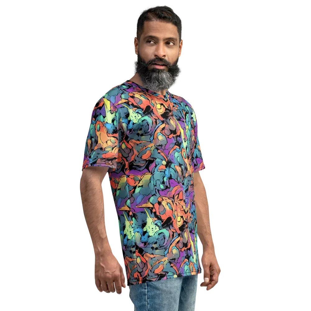 Prismatic Crush on Men's Crew Neck T-Shirt — Right