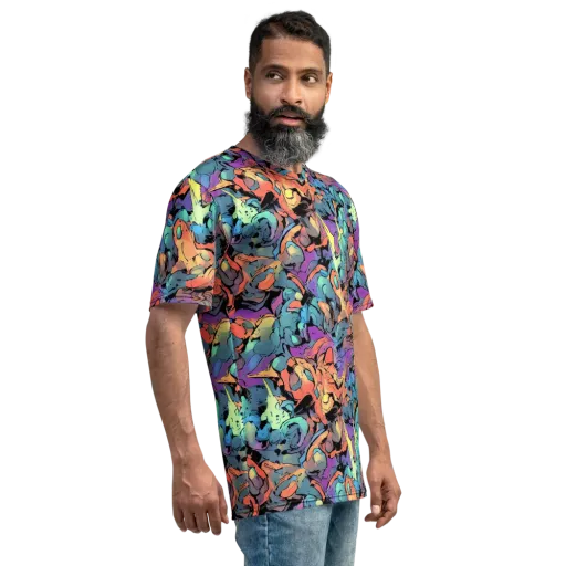 Prismatic Crush on a Men's Crew Neck T-Shirt