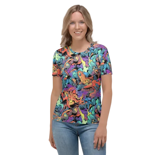 Prismatic Crush on a Women's Crew Neck T-Shirt
