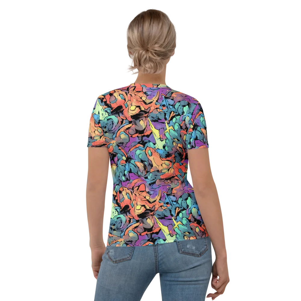 Prismatic Crush on Women's Crew Neck T-Shirt — Back