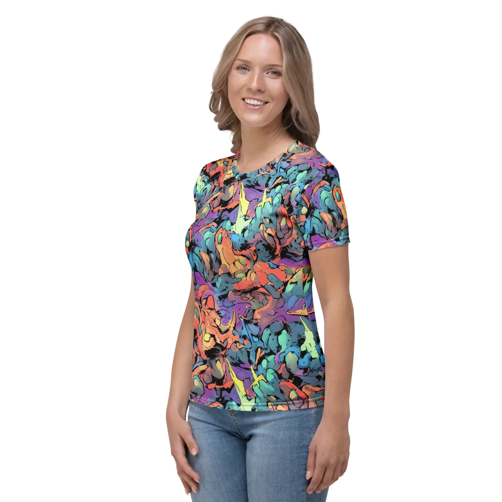 Prismatic Crush on Women's Crew Neck T-Shirt — Left