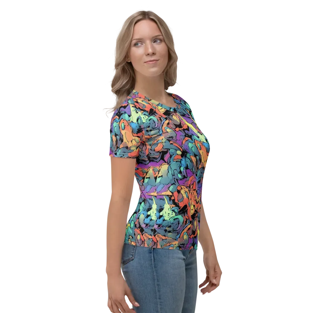 Prismatic Crush on Women's Crew Neck T-Shirt — Right