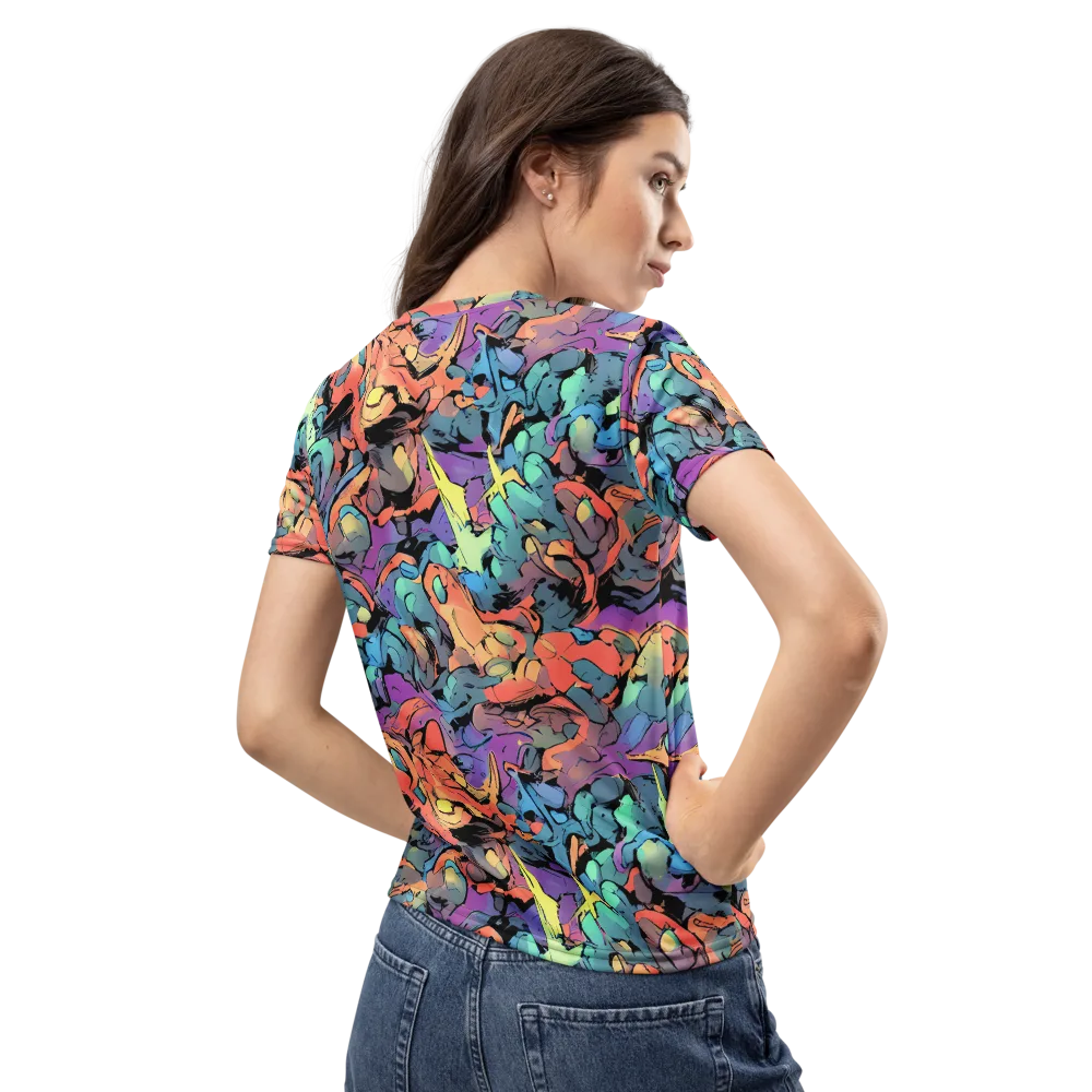 Prismatic Crush on Women's Crew Neck T-Shirt — Back