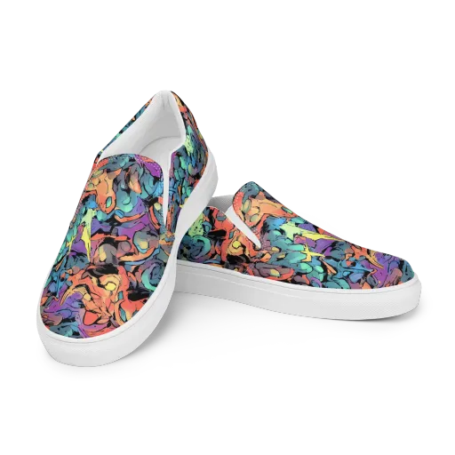 Prismatic Crush on a Men's Slip-On Canvas Shoes