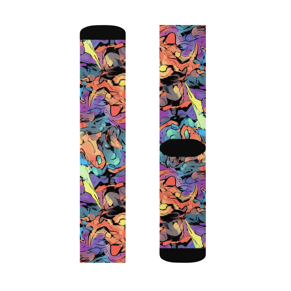 Prismatic Crush on Socks — Left Sock