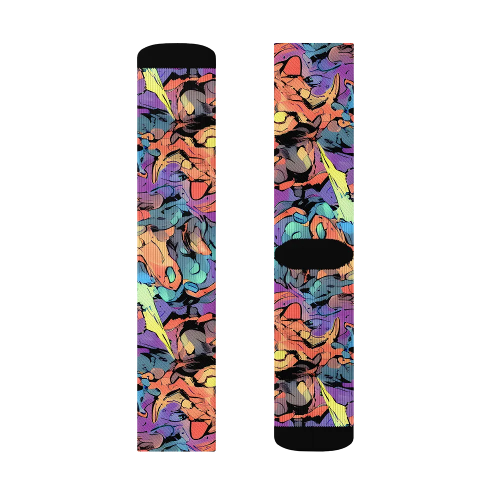 Prismatic Crush on Socks — Right Sock