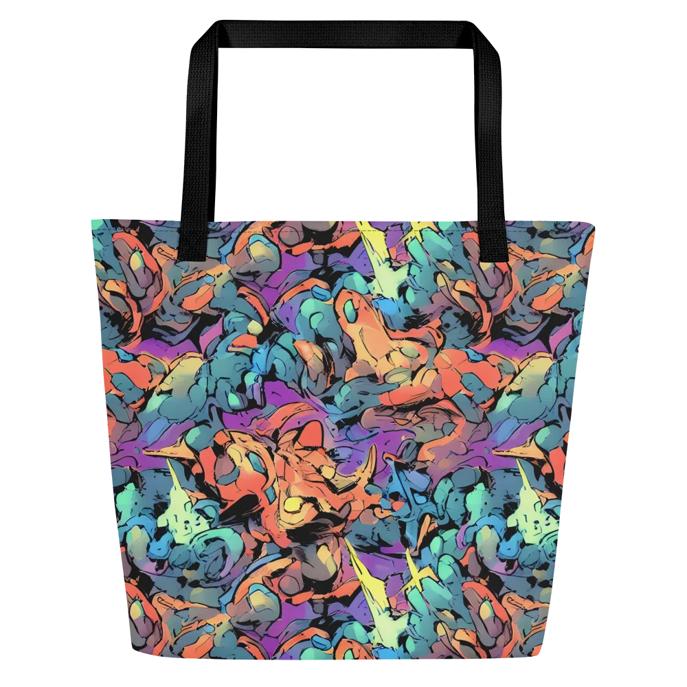 Prismatic Crush on Large Tote Bag W/ Pocket — Front