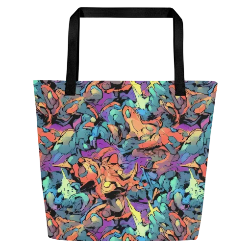 Prismatic Crush on a Large Tote Bag W/ Pocket