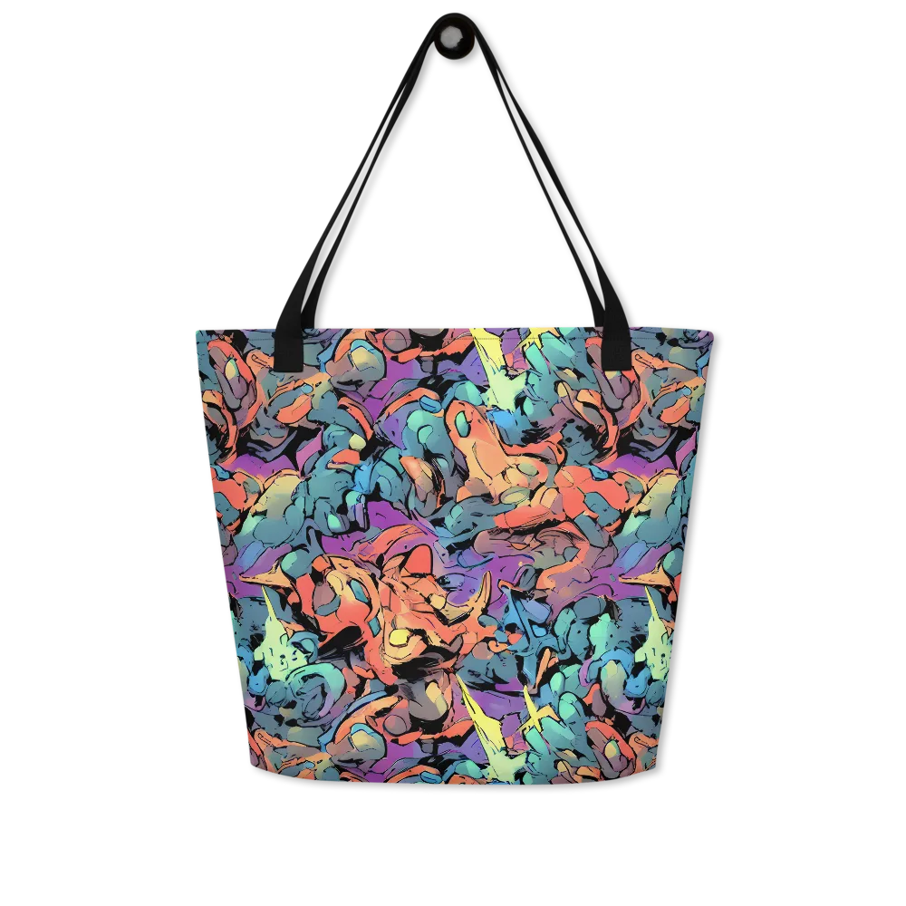Prismatic Crush on Large Tote Bag W/ Pocket — Front