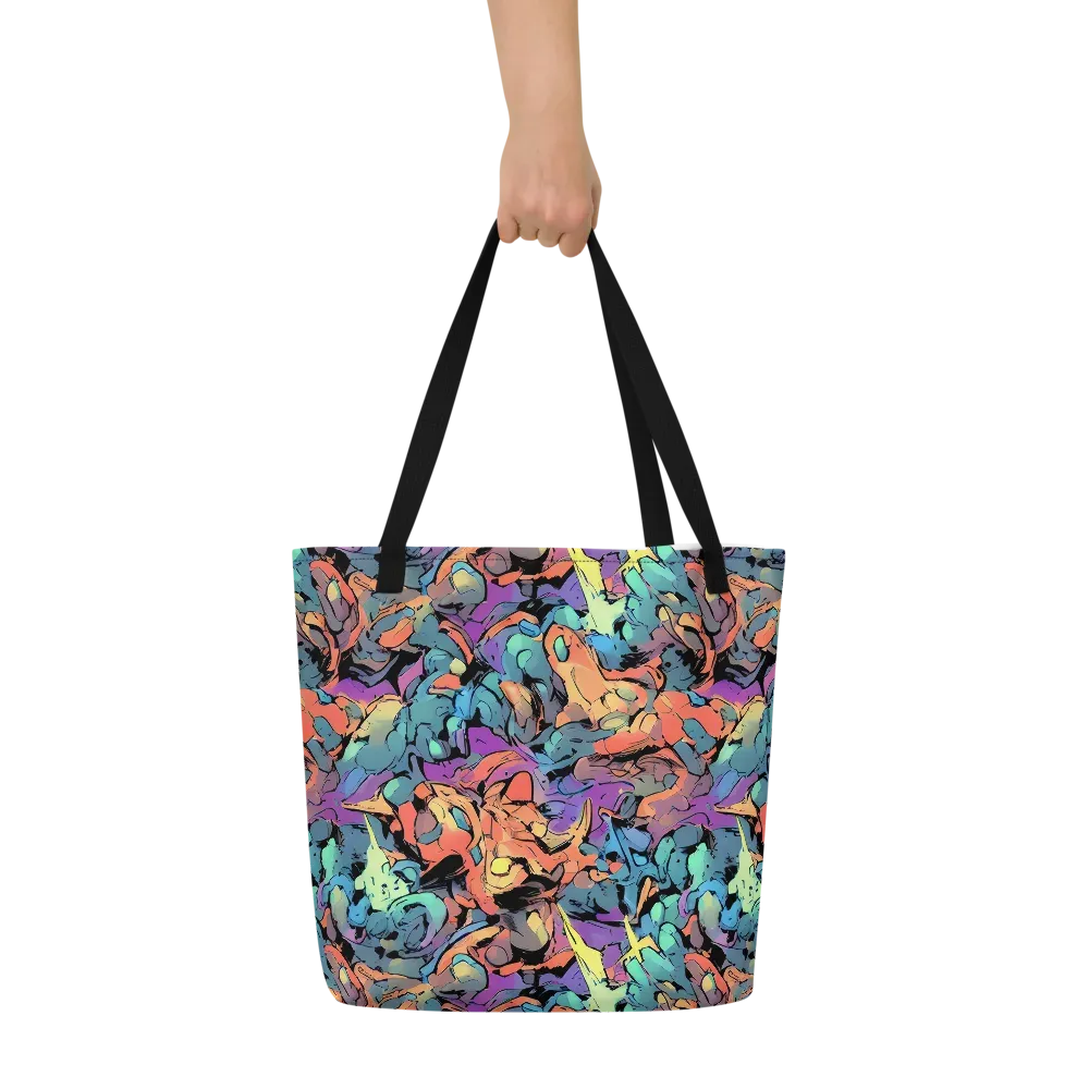 Prismatic Crush on Large Tote Bag W/ Pocket — Front