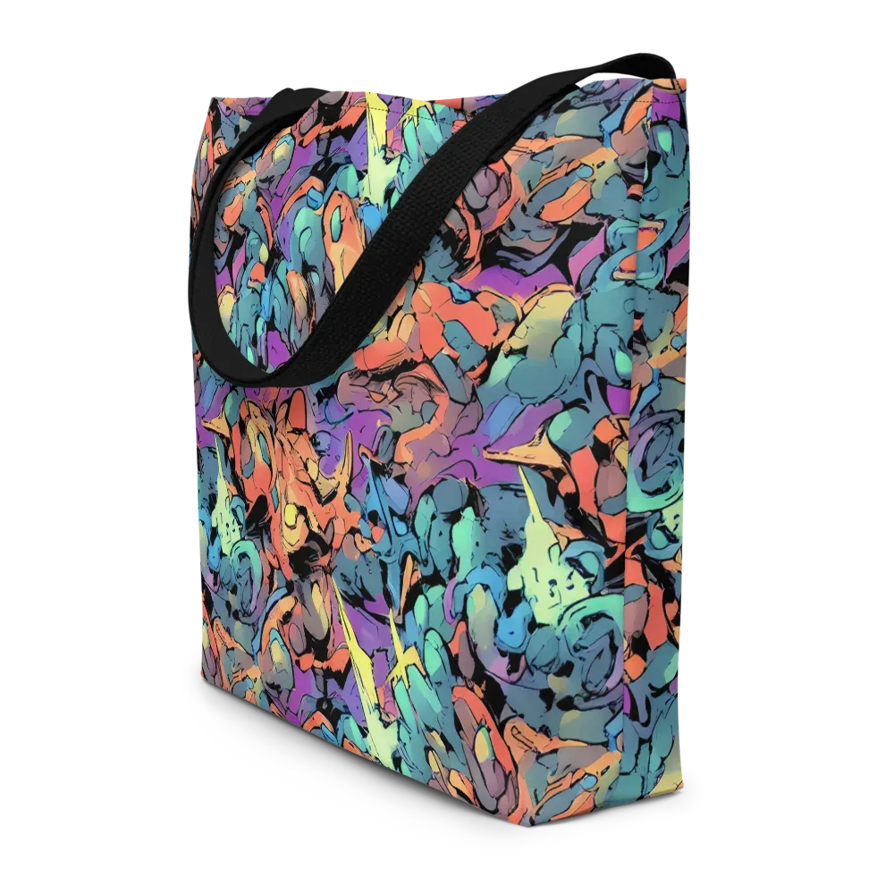 Prismatic Crush on Large Tote Bag W/ Pocket — Front