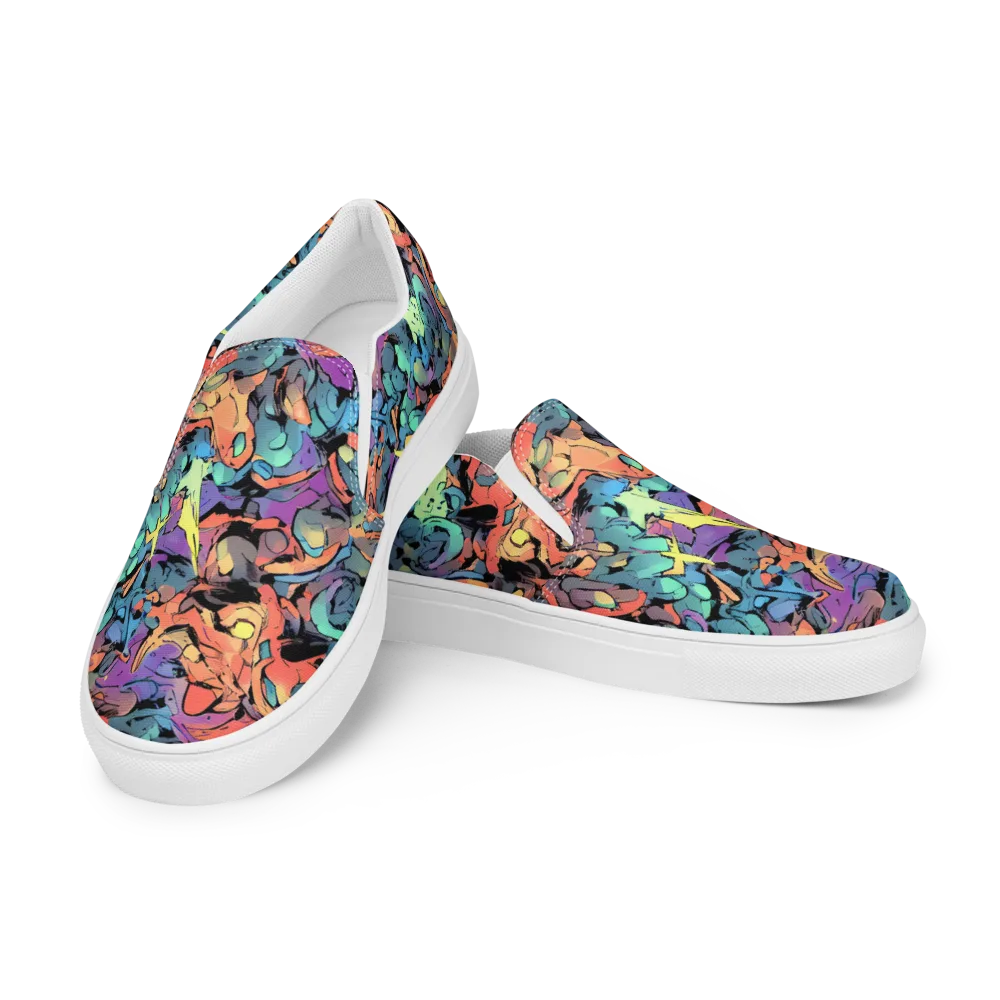 Prismatic Crush on Women's Slip-On Canvas Shoes — Left Front
