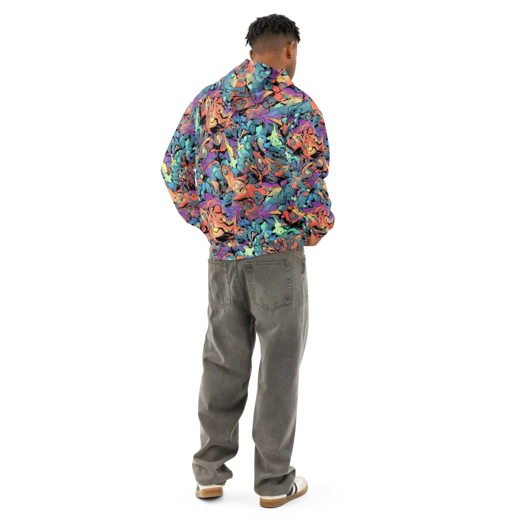Prismatic Crush on Cotton Hoodie — Back