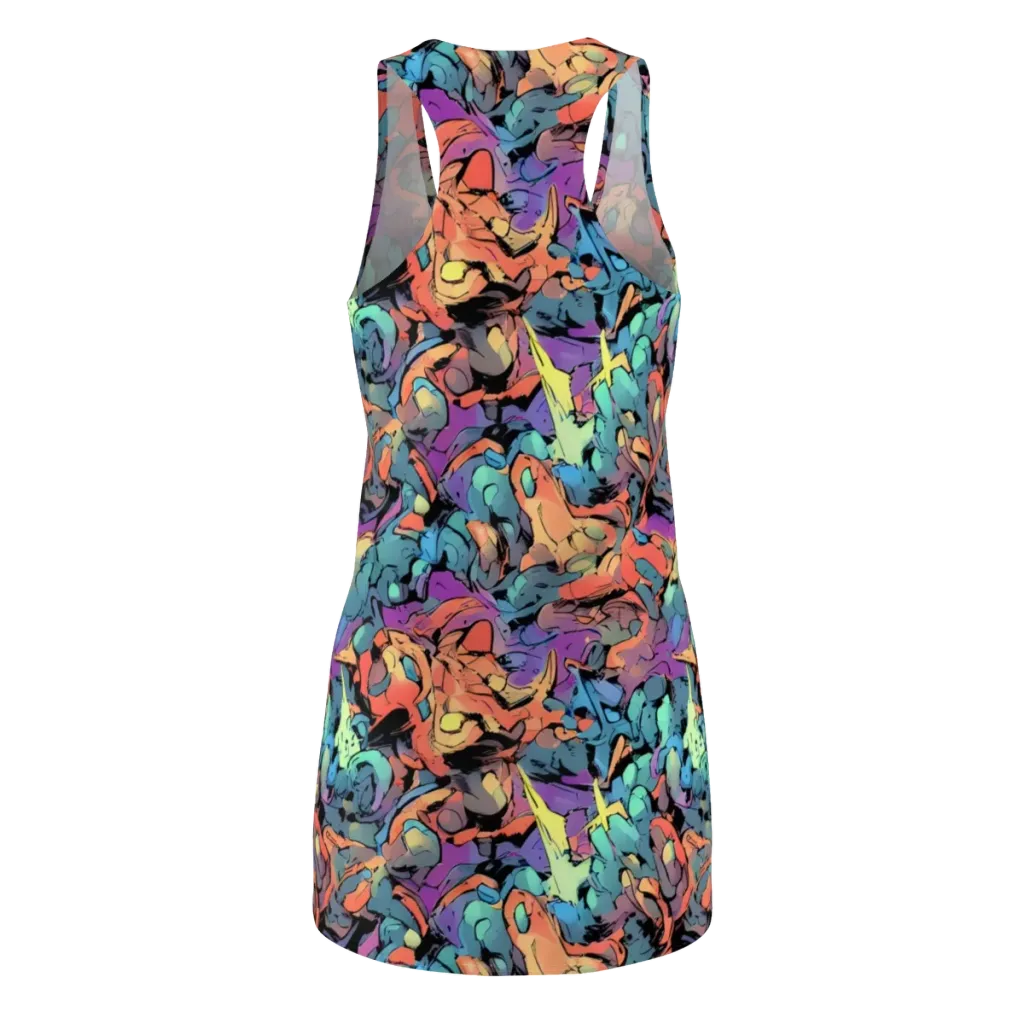 Prismatic Crush on Racerback Dress — Back