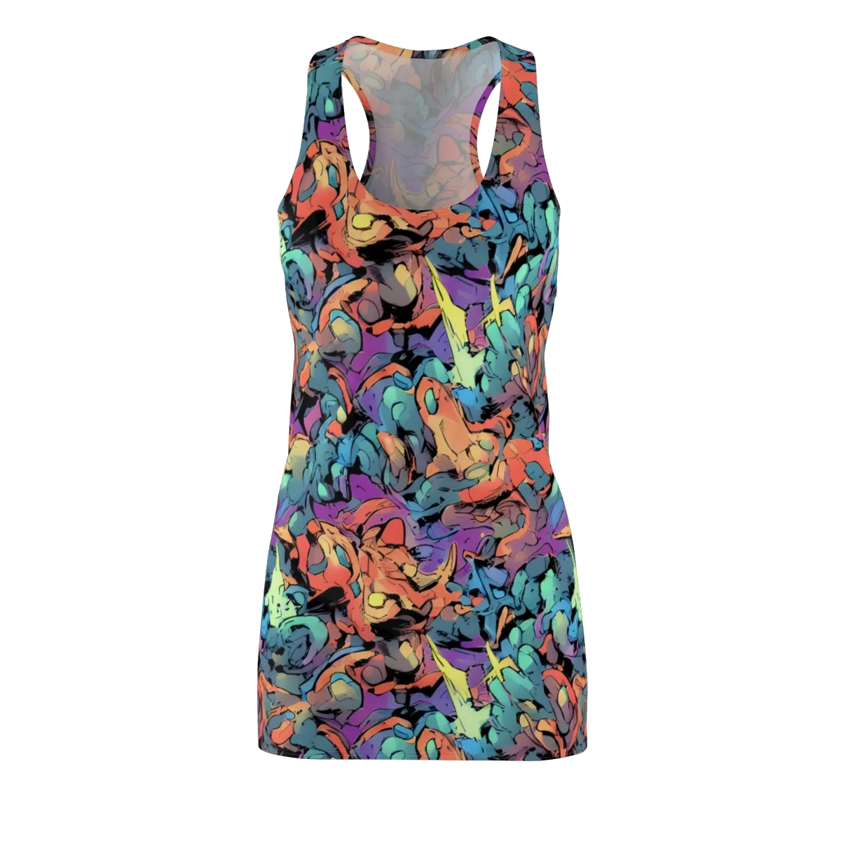 Prismatic Crush on Racerback Dress — Front