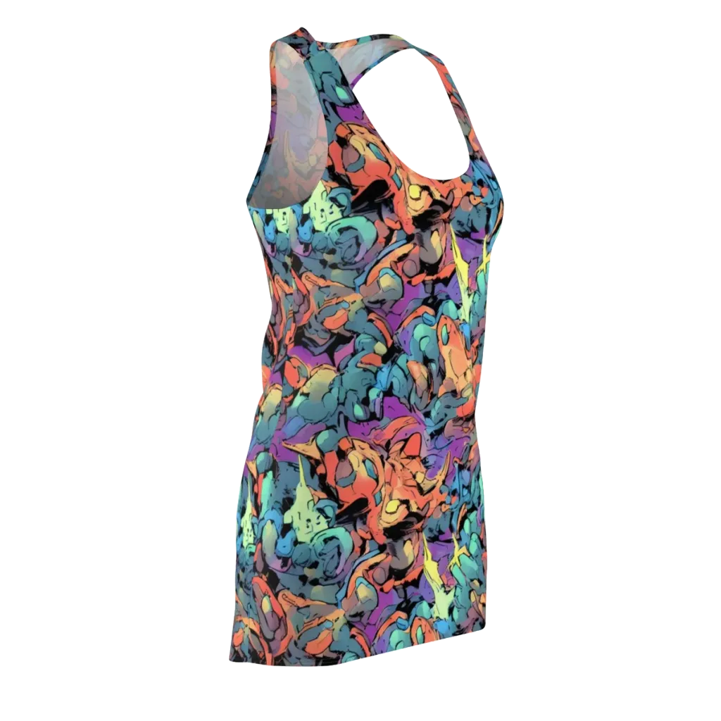 Prismatic Crush on Racerback Dress — Front Side