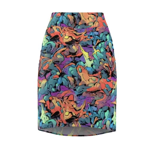 Prismatic Crush on a Pencil Skirt