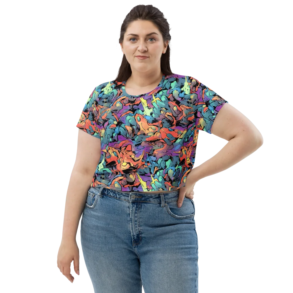Prismatic Crush on Crop Tee — Front