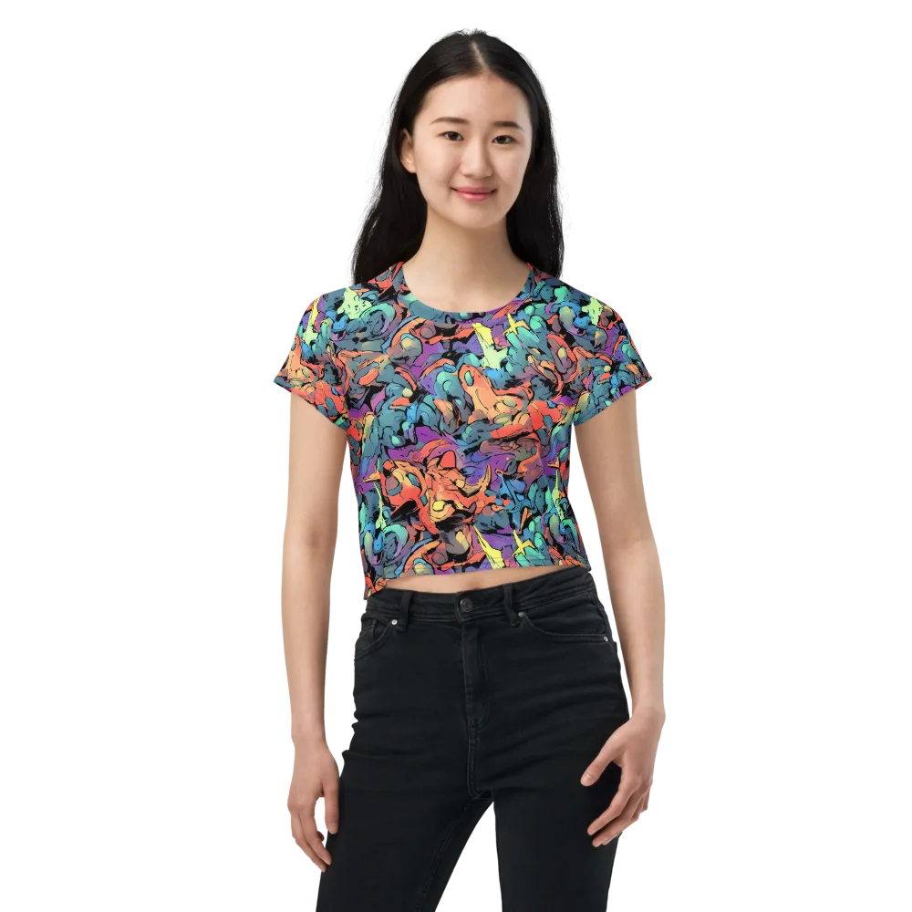 Prismatic Crush on Crop Tee — Front