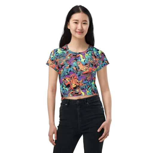 Prismatic Crush on a Crop Tee