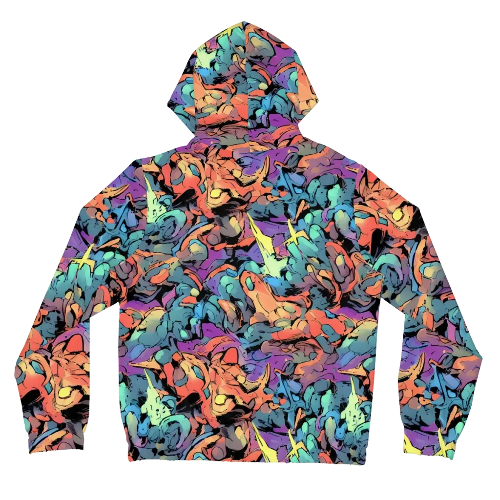 Prismatic Crush on Women's Full-Zip Hoodie — Back