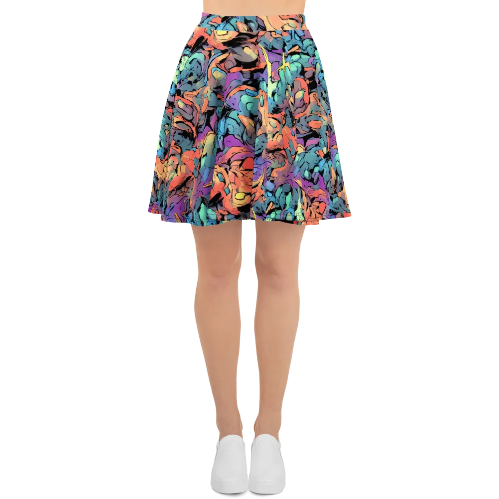 Prismatic Crush on Skater Skirt — Front