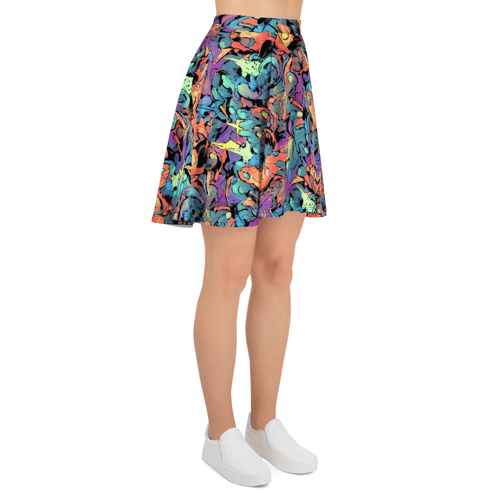 Prismatic Crush on Skater Skirt — Right