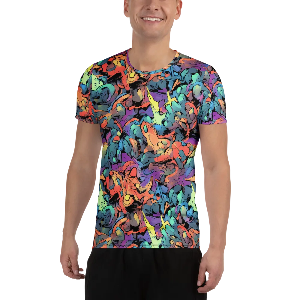 Prismatic Crush on Men's Athletic T-Shirt — Front