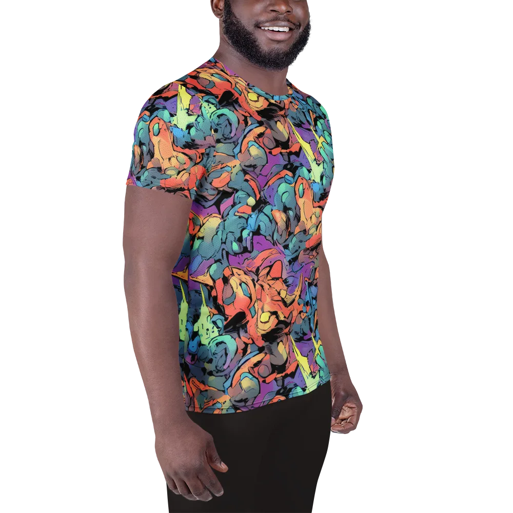Prismatic Crush on Men's Athletic T-Shirt — Right