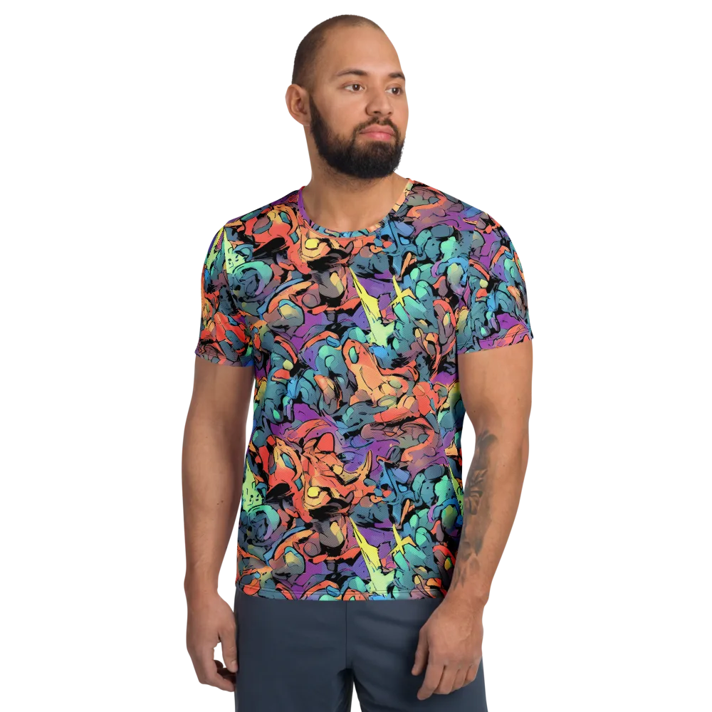 Prismatic Crush on Men's Athletic T-Shirt — Front
