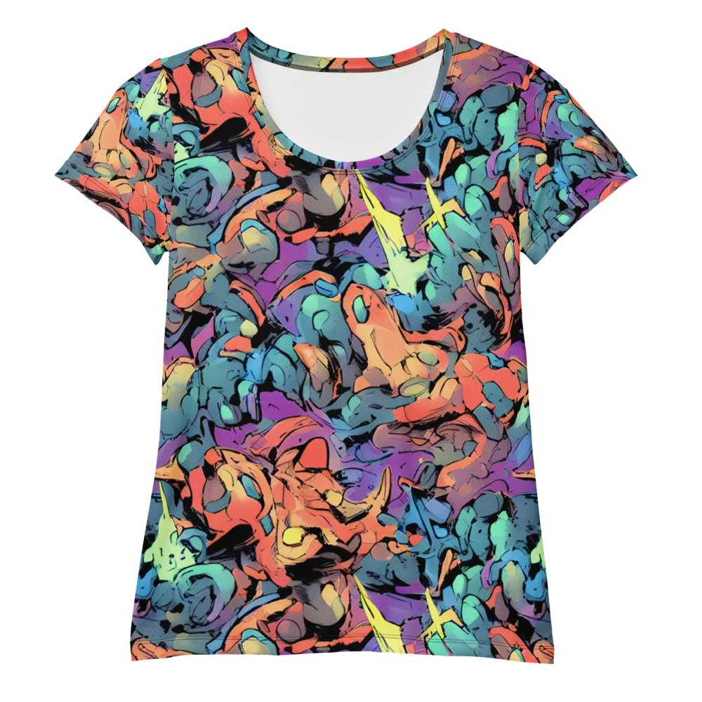 Prismatic Crush on Women's Athletic T-Shirt — Front