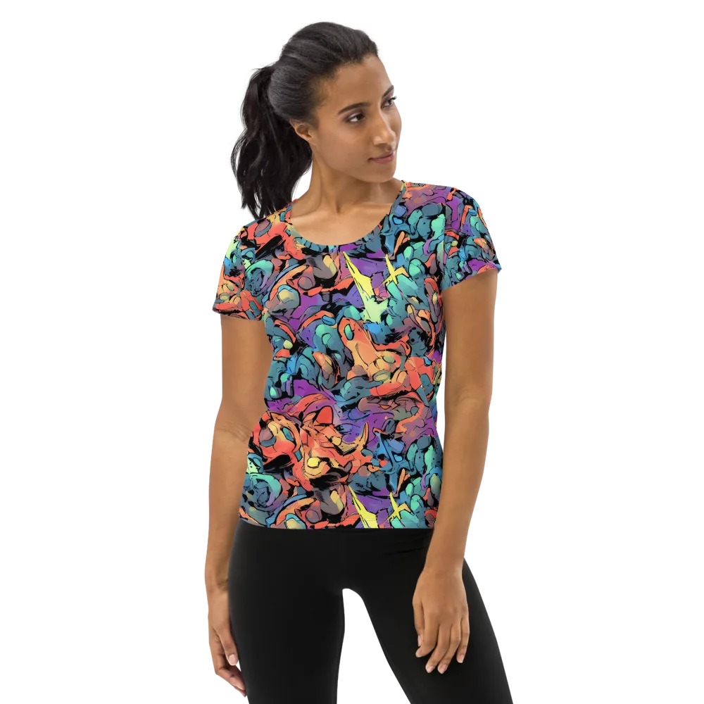 Prismatic Crush on Women's Athletic T-Shirt — Front