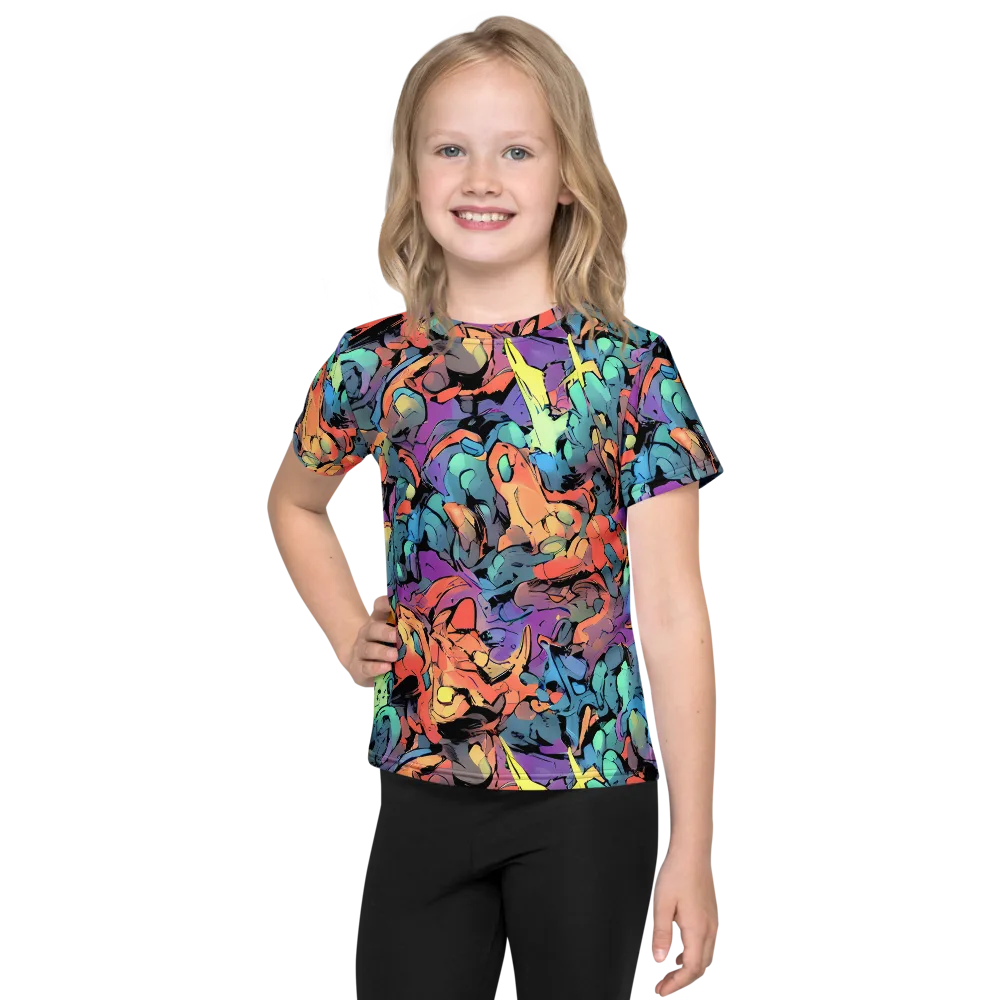 Prismatic Crush on Kids Crew Neck T-Shirt — Front