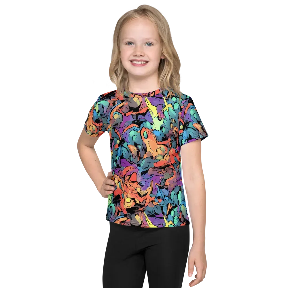 Prismatic Crush on Kids Crew Neck T-Shirt — Front