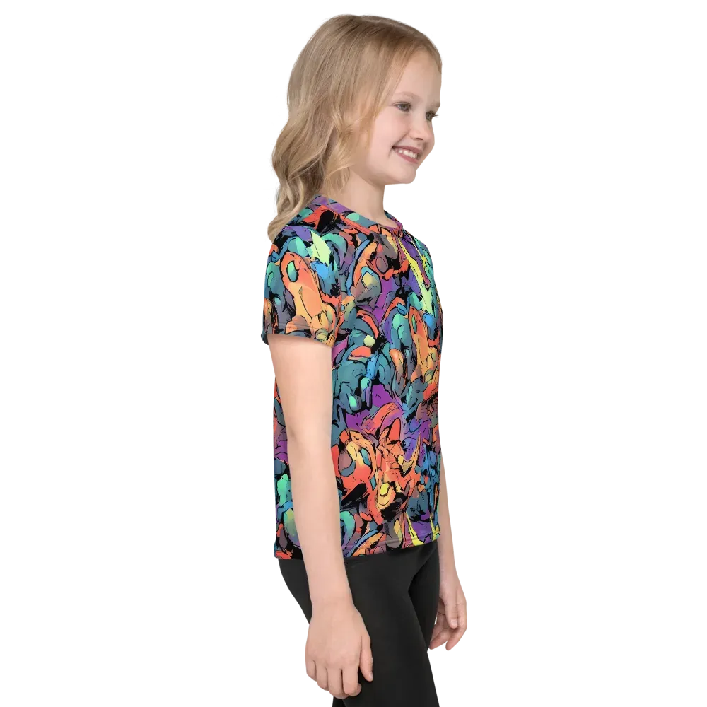 Prismatic Crush on Kids Crew Neck T-Shirt — Right