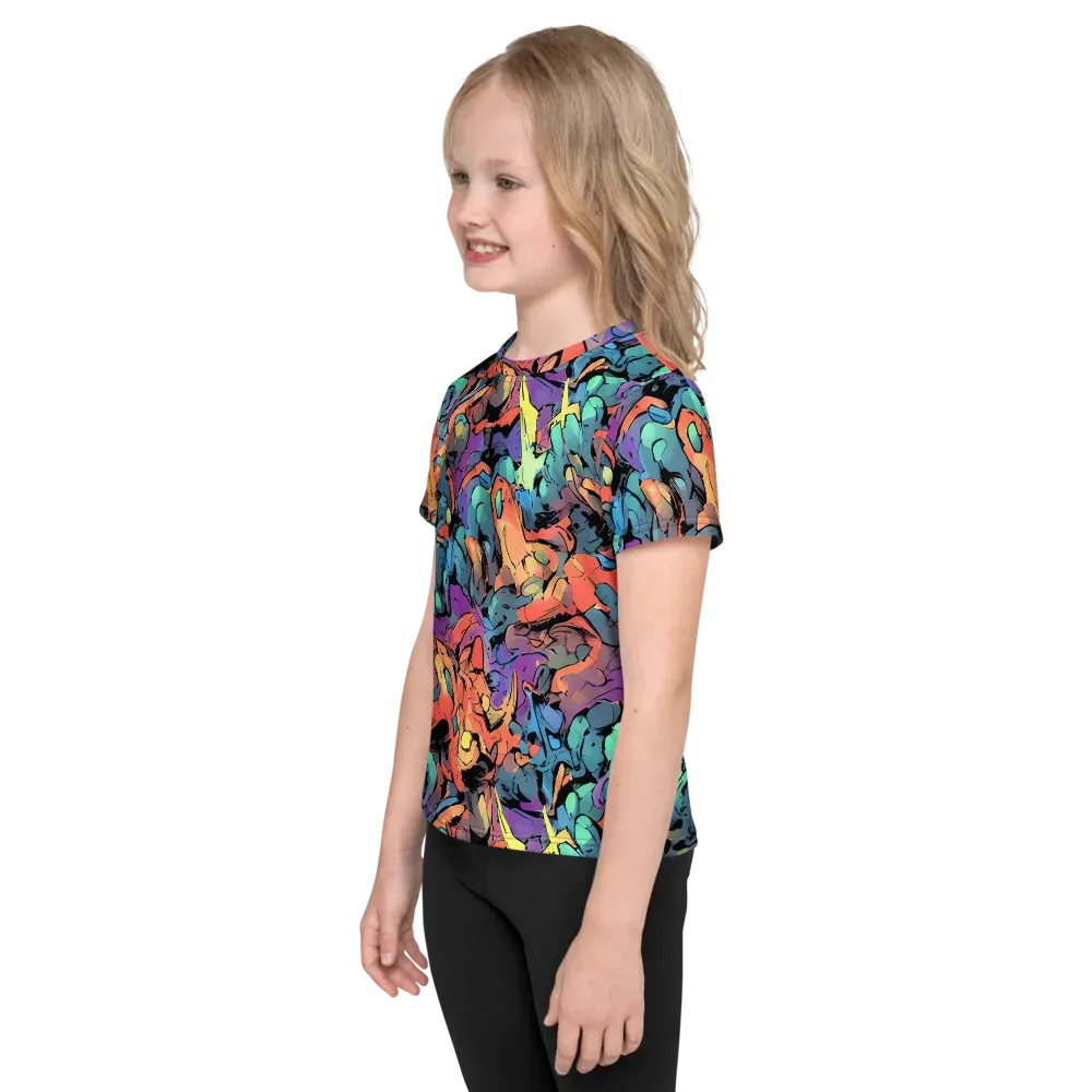 Prismatic Crush on Kids Crew Neck T-Shirt — Left