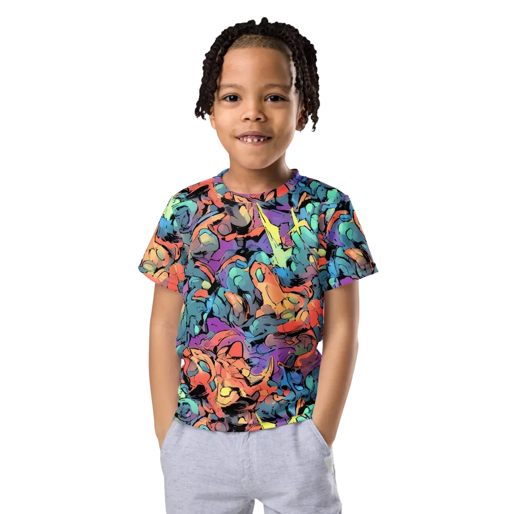 Prismatic Crush on Kids Crew Neck T-Shirt — Front