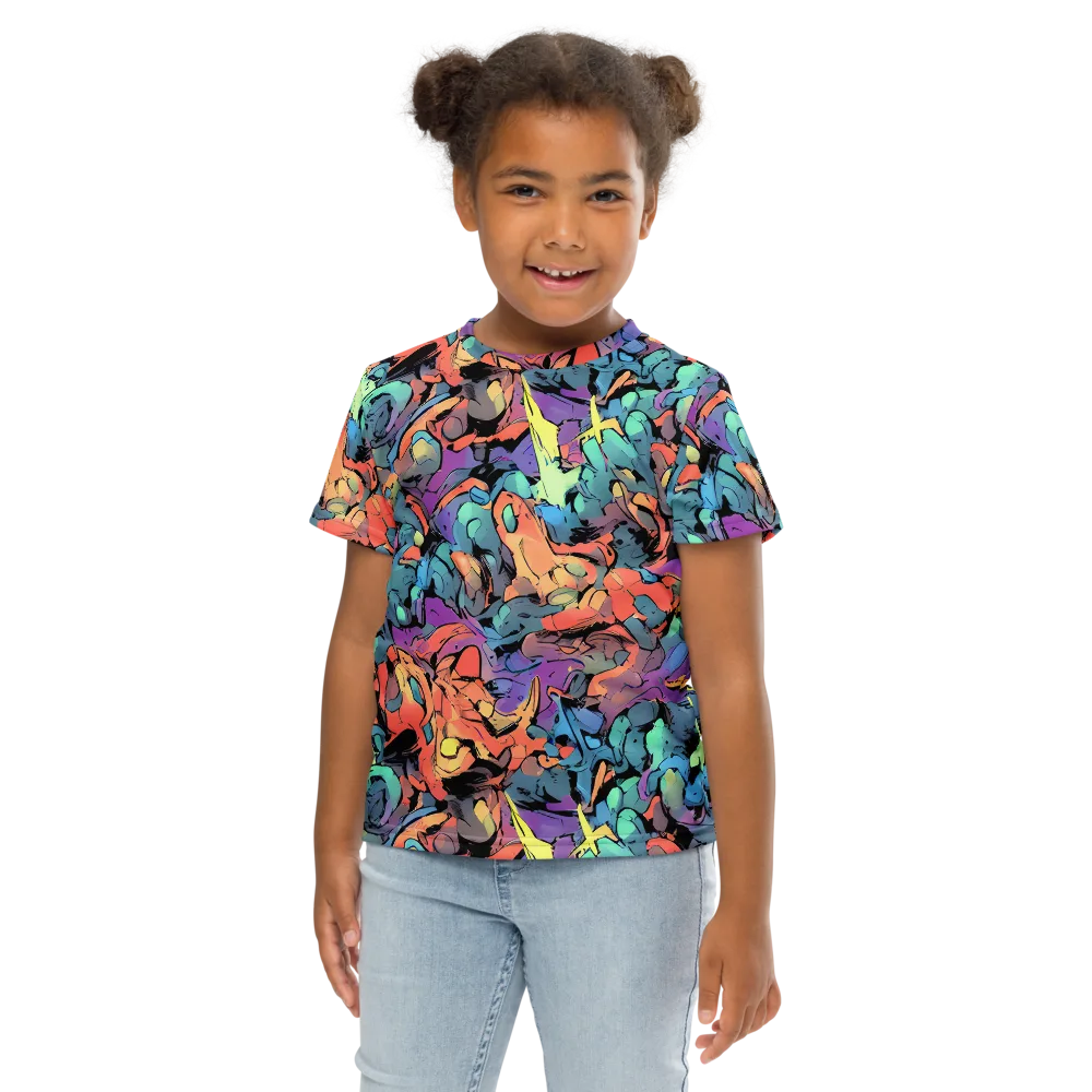 Prismatic Crush on Kids Crew Neck T-Shirt — Front