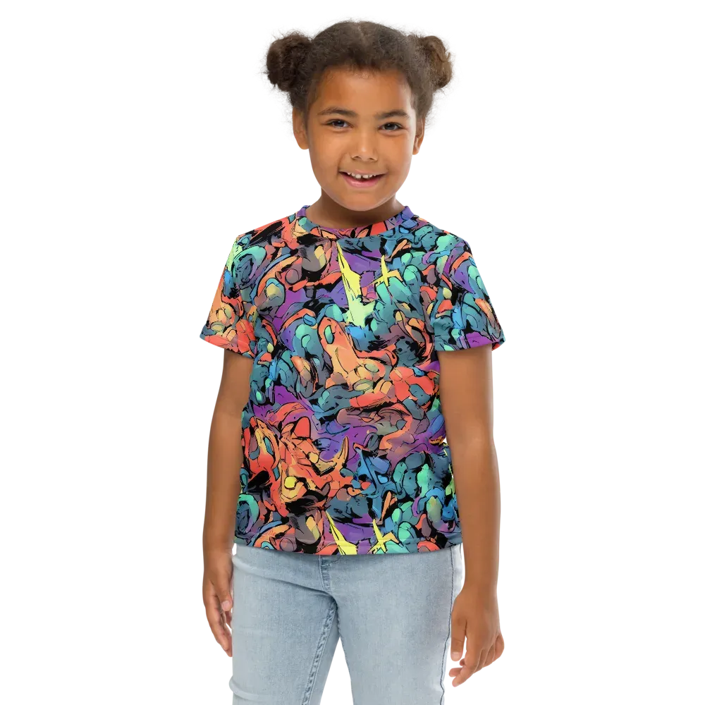 Prismatic Crush on Kids Crew Neck T-Shirt — Front