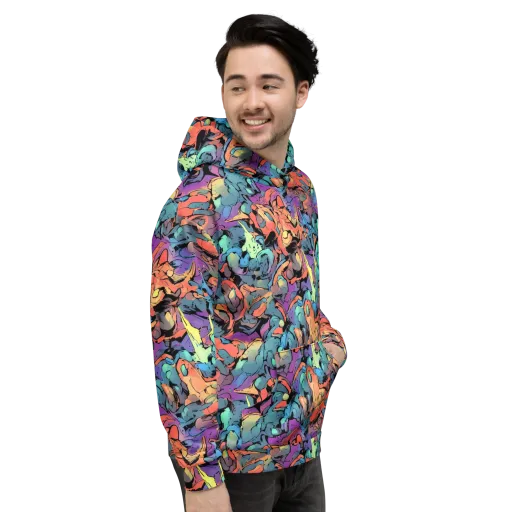 Prismatic Crush on a Hoodie