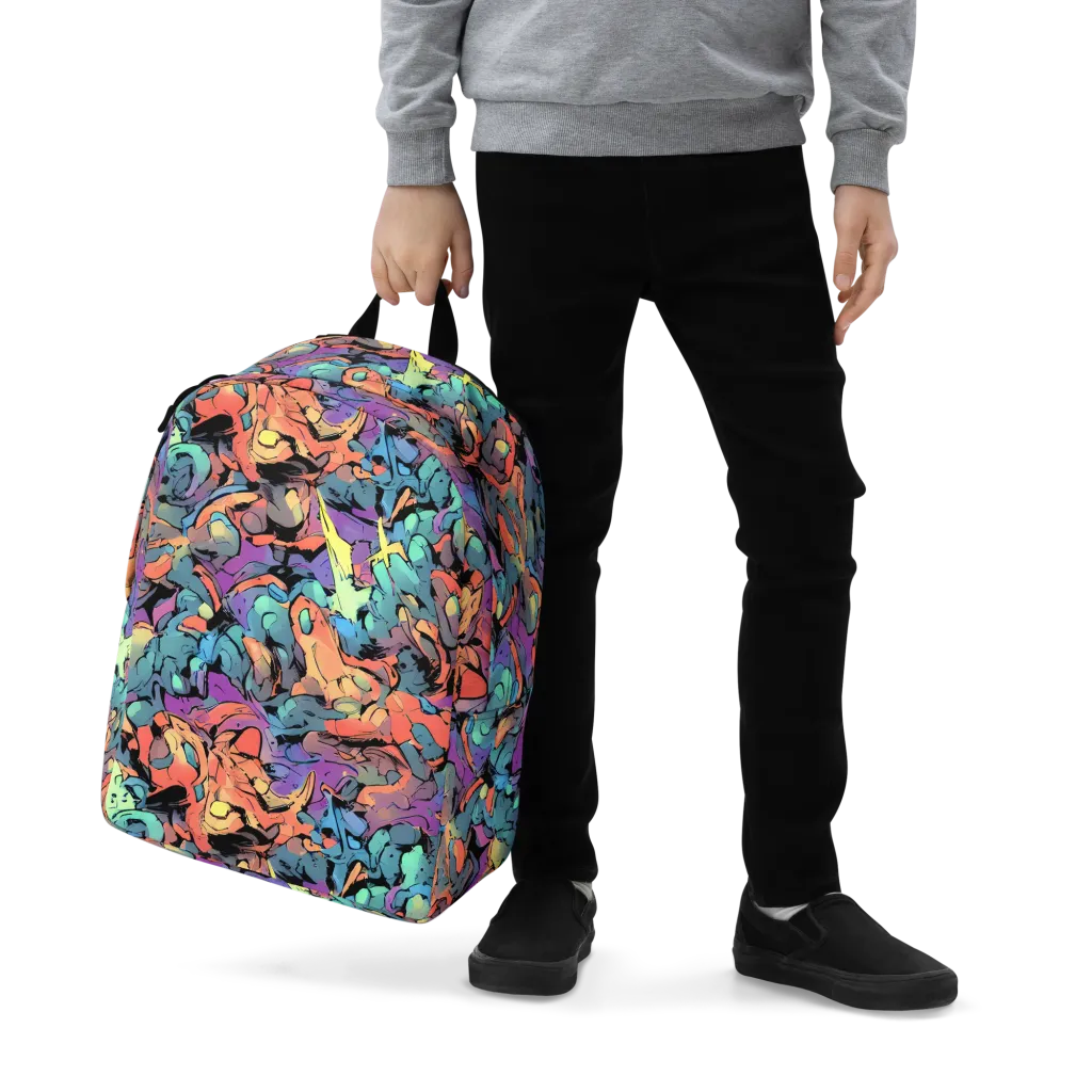 Prismatic Crush on Minimalist Backpack — Zoomed-in